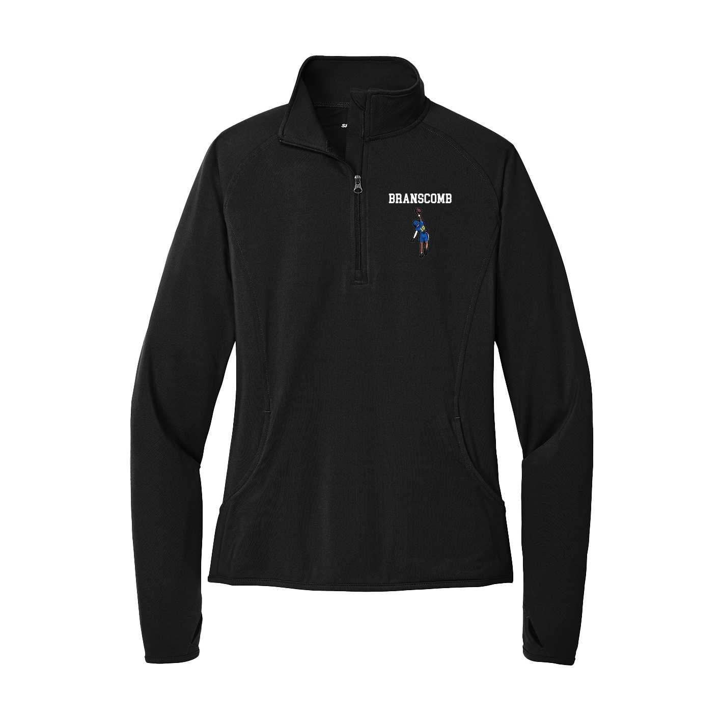 Women's Q-Zip Pullover — Shirsey in Black