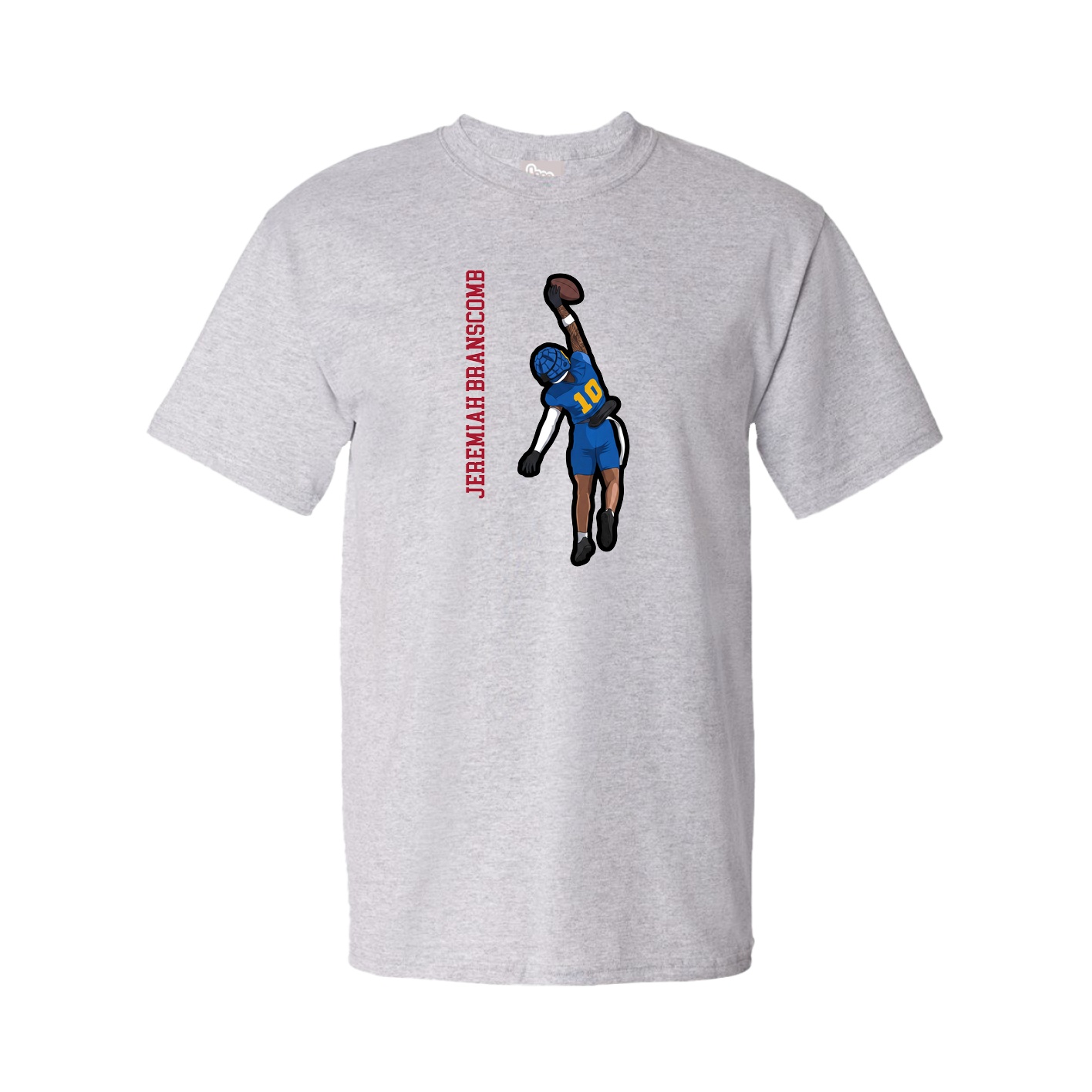 Tee — Name Vertical in Grey