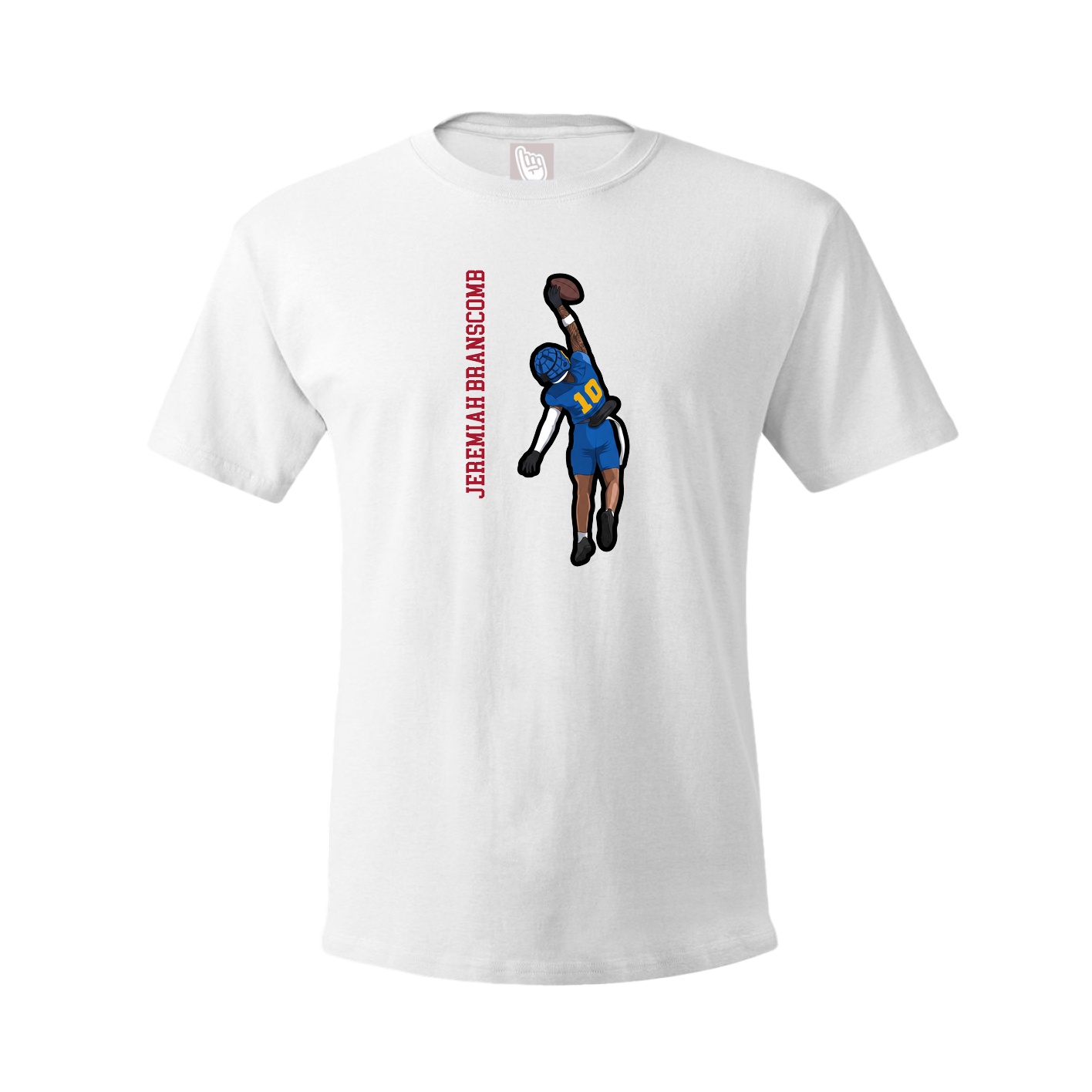 Youth Tee — Name Vertical in White