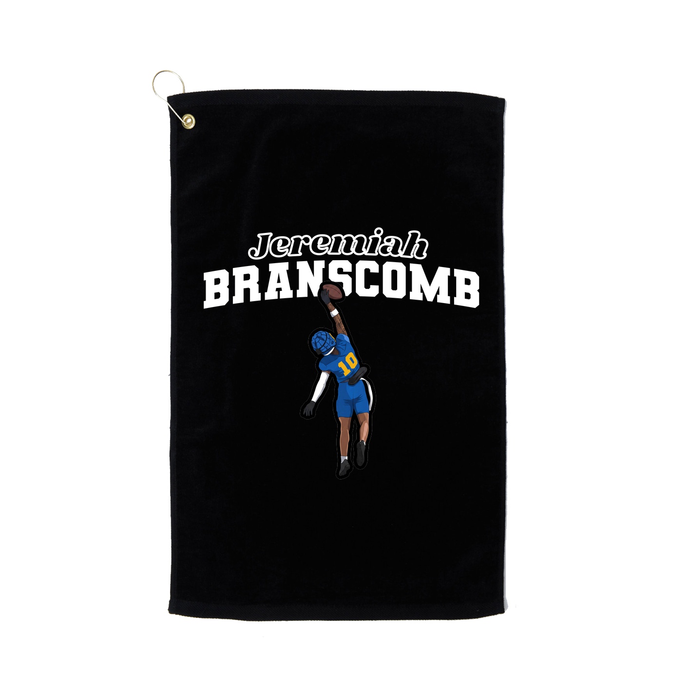 Golf Towel — Name Arch in Black
