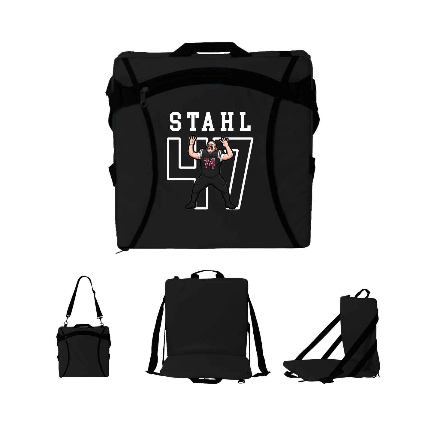 Folding Stadium Seat — Shirsey in Black