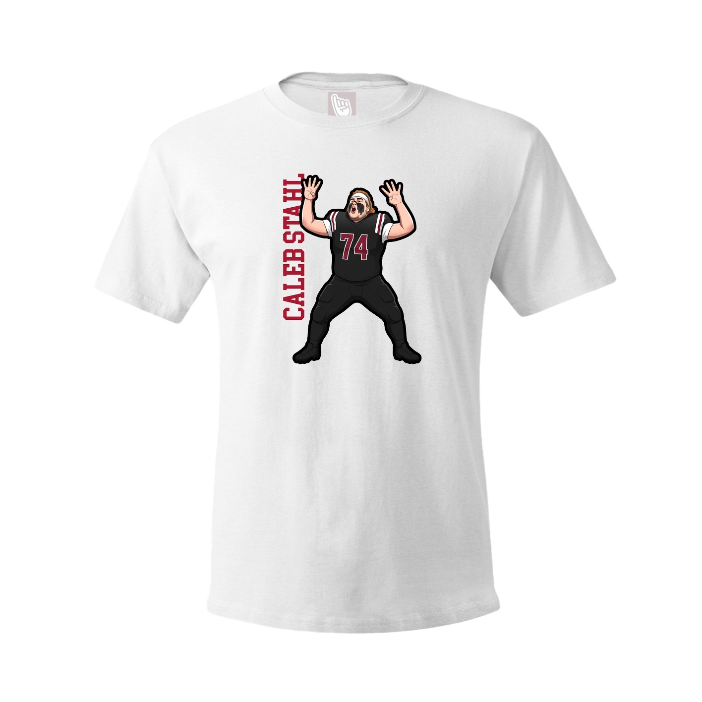 Youth Tee — Name Vertical in White