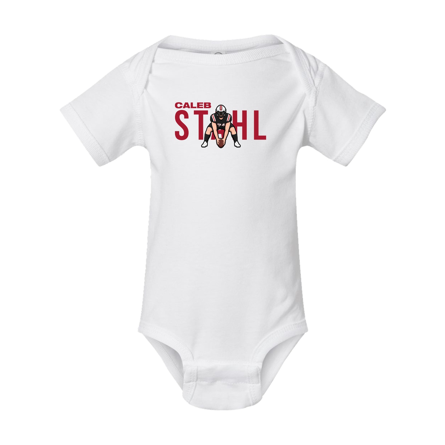 Baby Onesie — Player Name in White