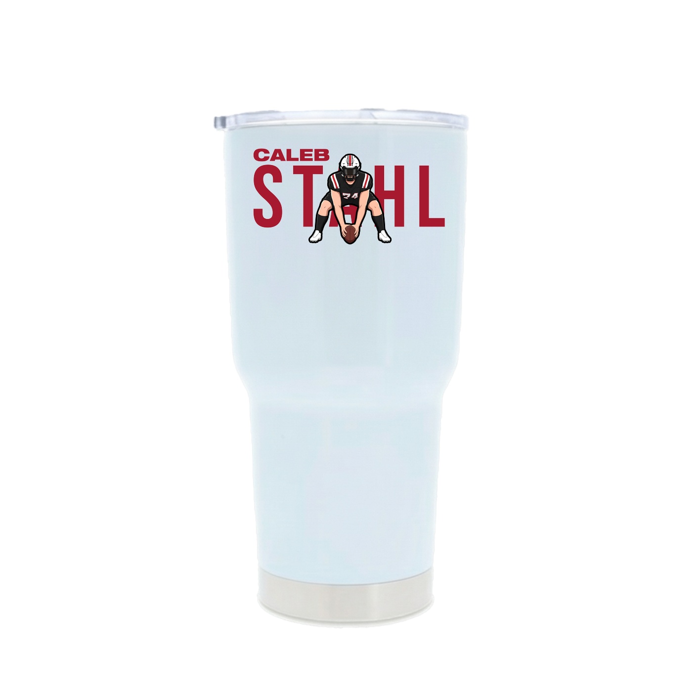 30oz Stainless Steel Tumbler — Player Name in White