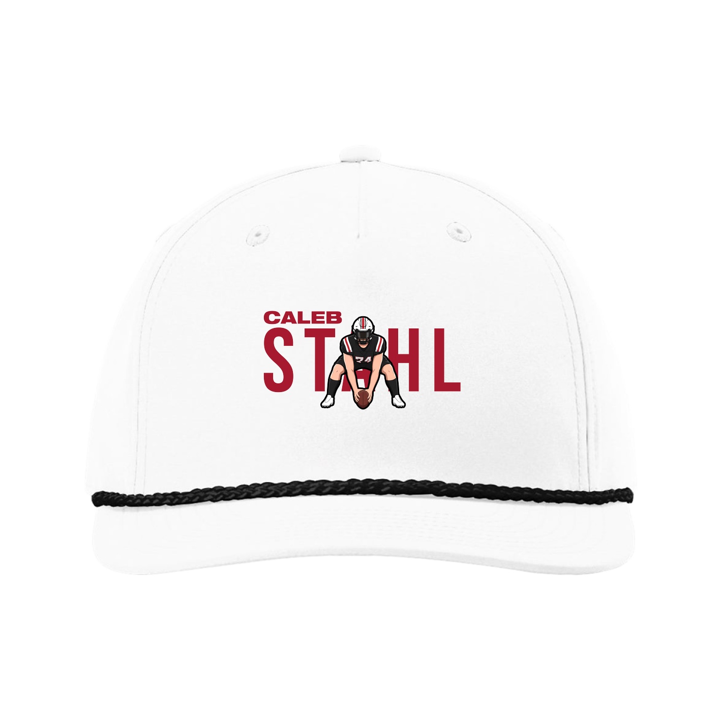Five-Panel Classic Rope Cap — Player Name in White