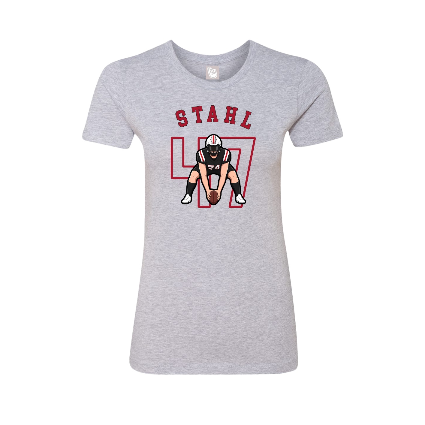 Fitted Women's Tee — Shirsey Arch in Grey