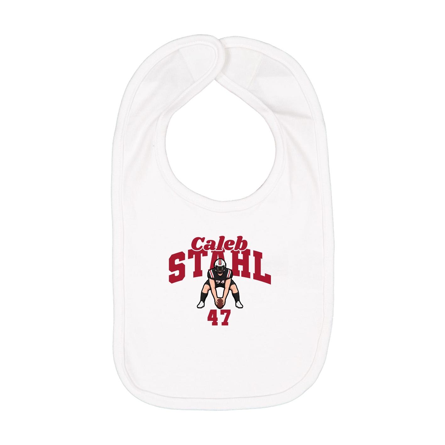 Infant Bib — Signature Arch in White