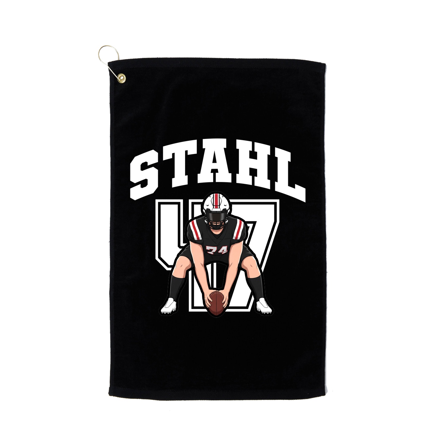 Golf Towel — Number in Black