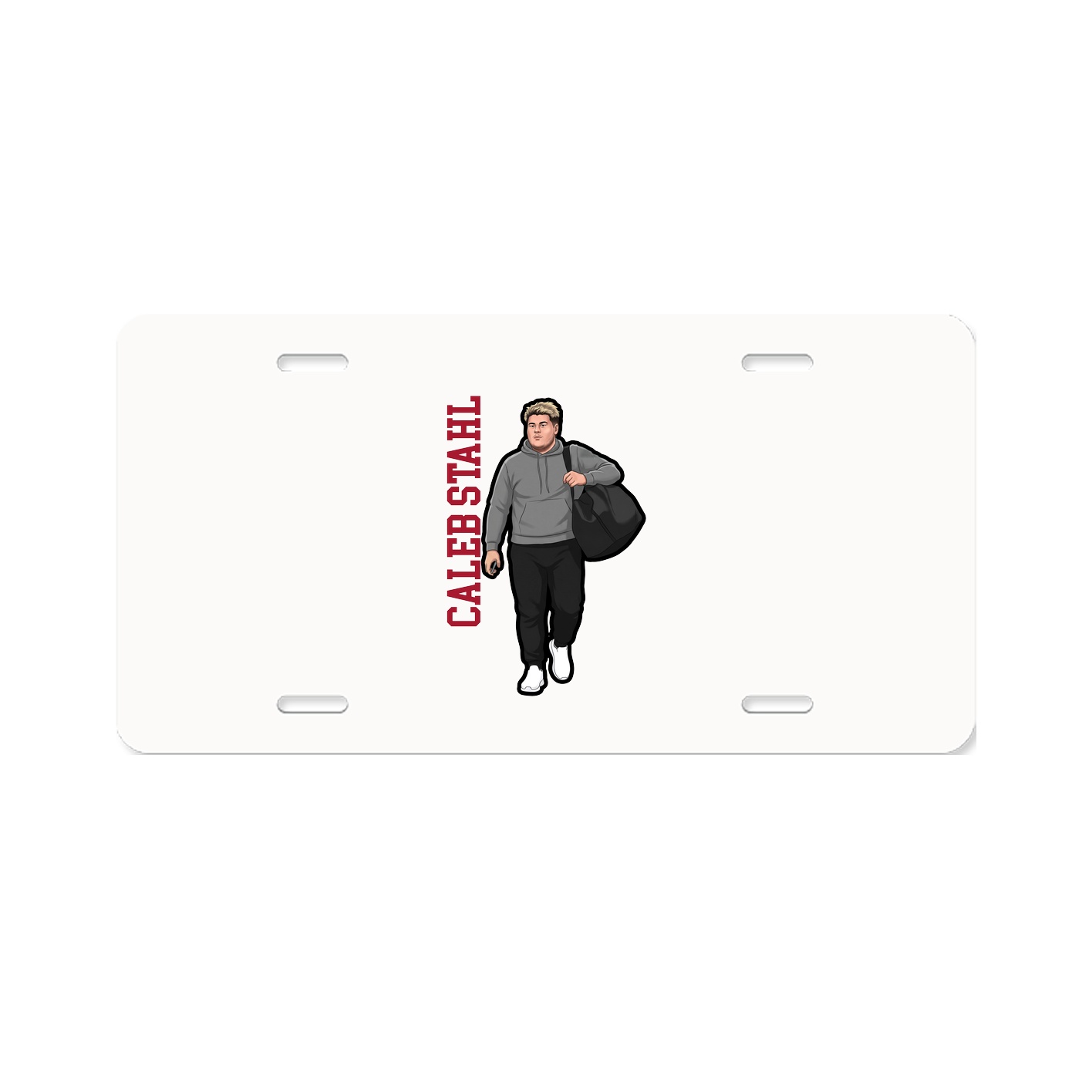 License Plate — Name Vertical in Classic