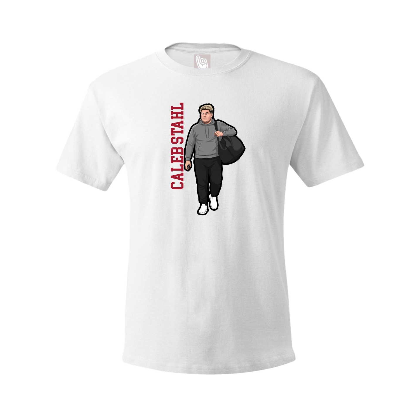 Youth Tee — Name Vertical in White