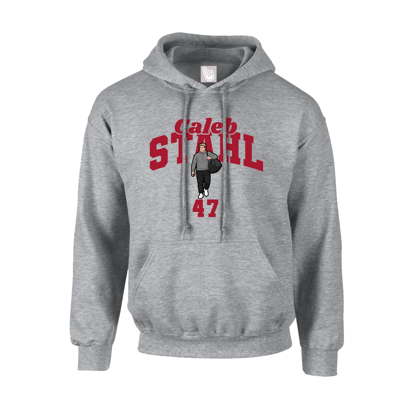 Youth Hoodie — Signature Arch in Grey