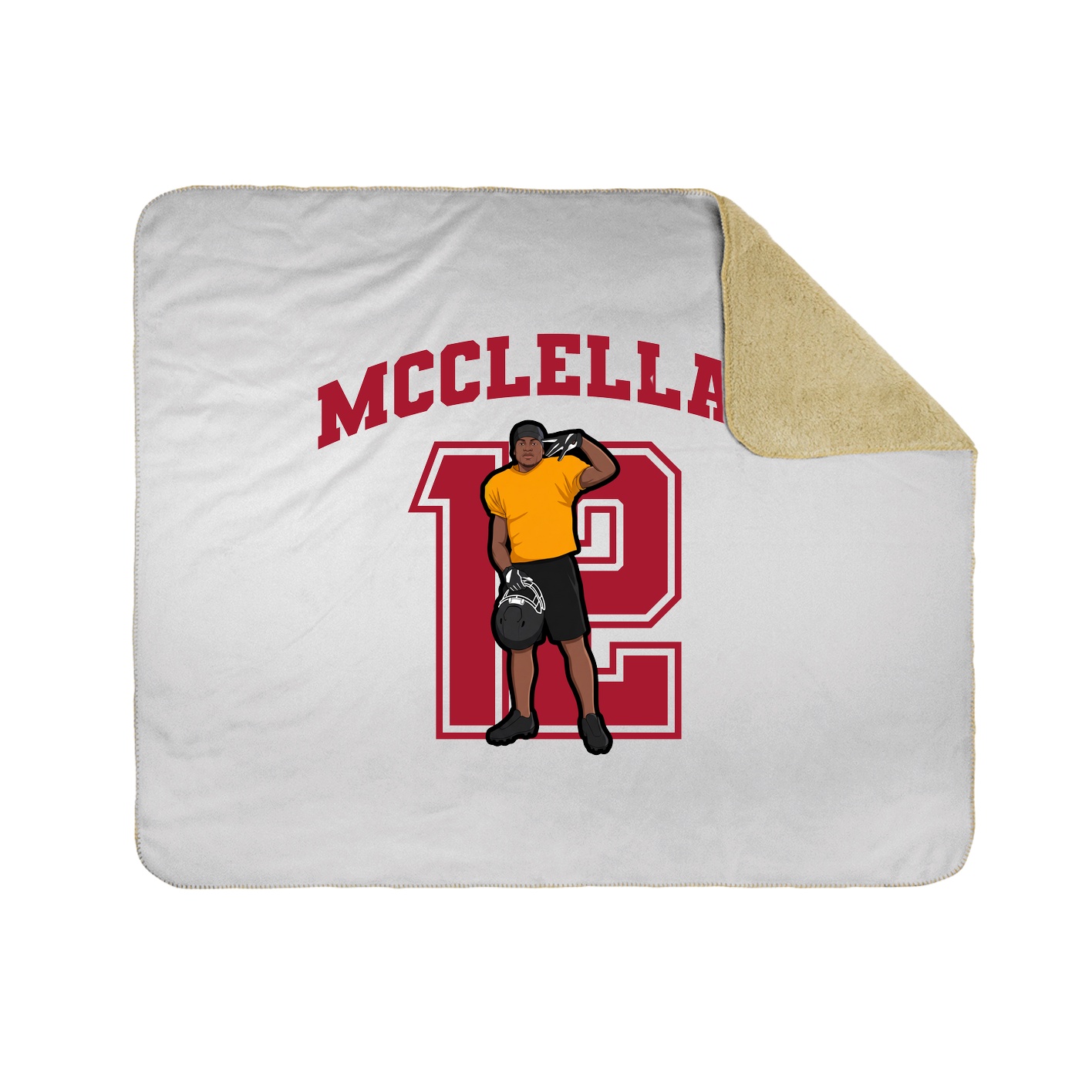 Throw Blanket — Number in White