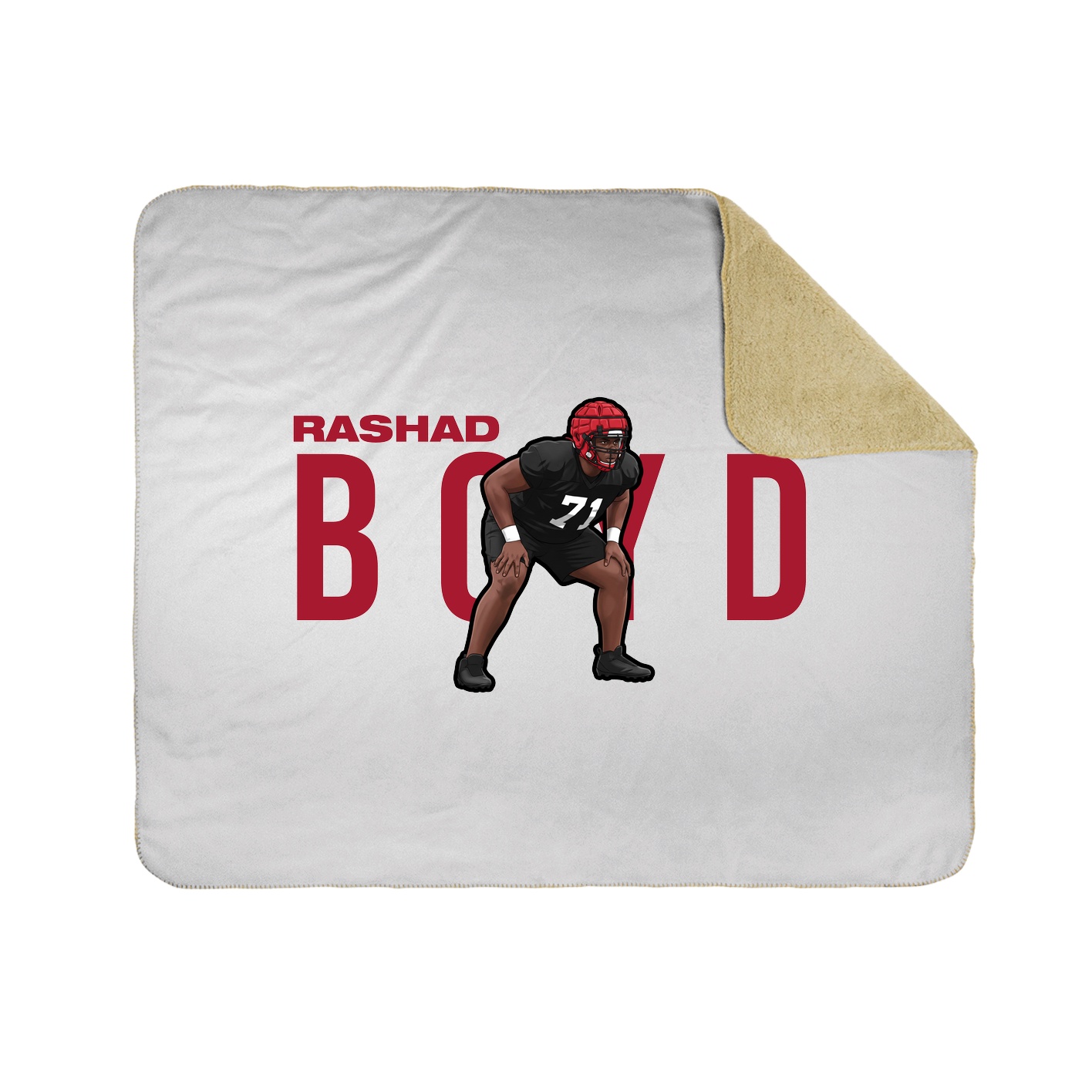Throw Blanket — Player Name in White