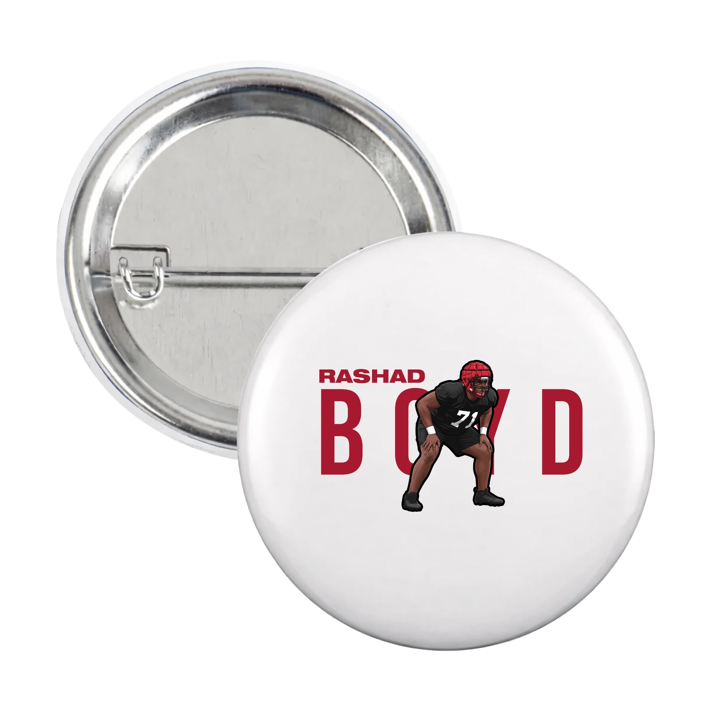 Game Day Button — Player Name in White