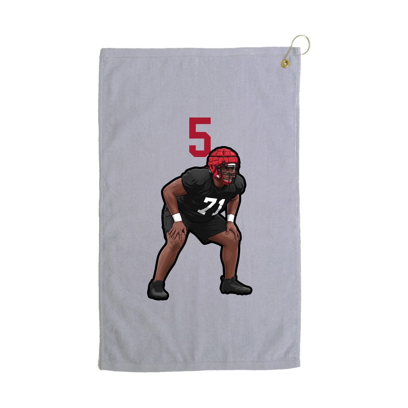 Golf Towel — Number Top in Grey