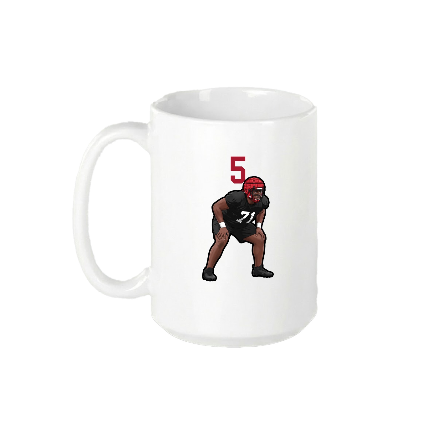 15oz Coffee Mug — Number Top in White