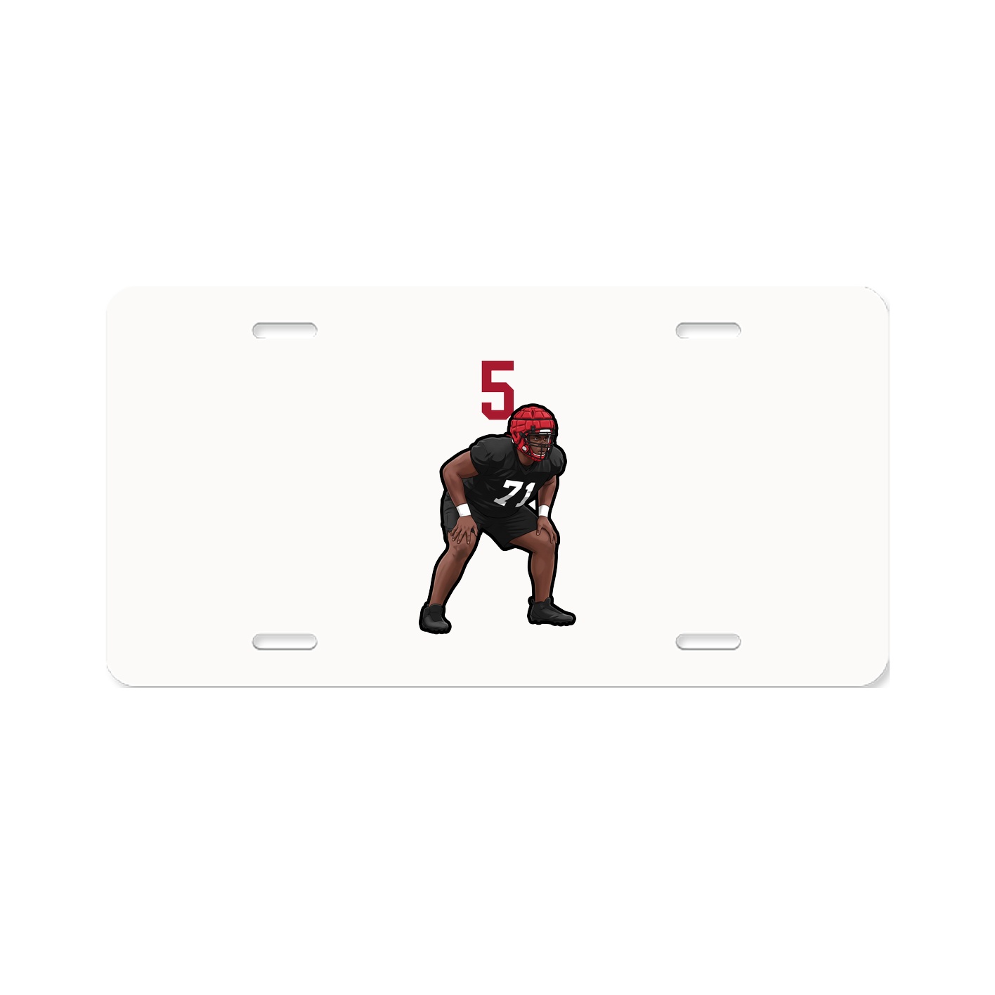 License Plate — Number Top in Classic