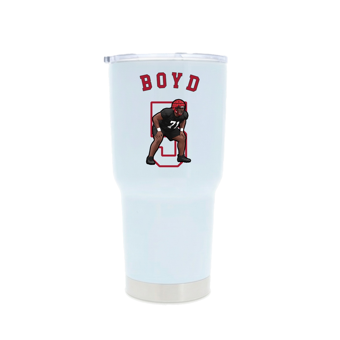 30oz Stainless Steel Tumbler — Shirsey Arch in White