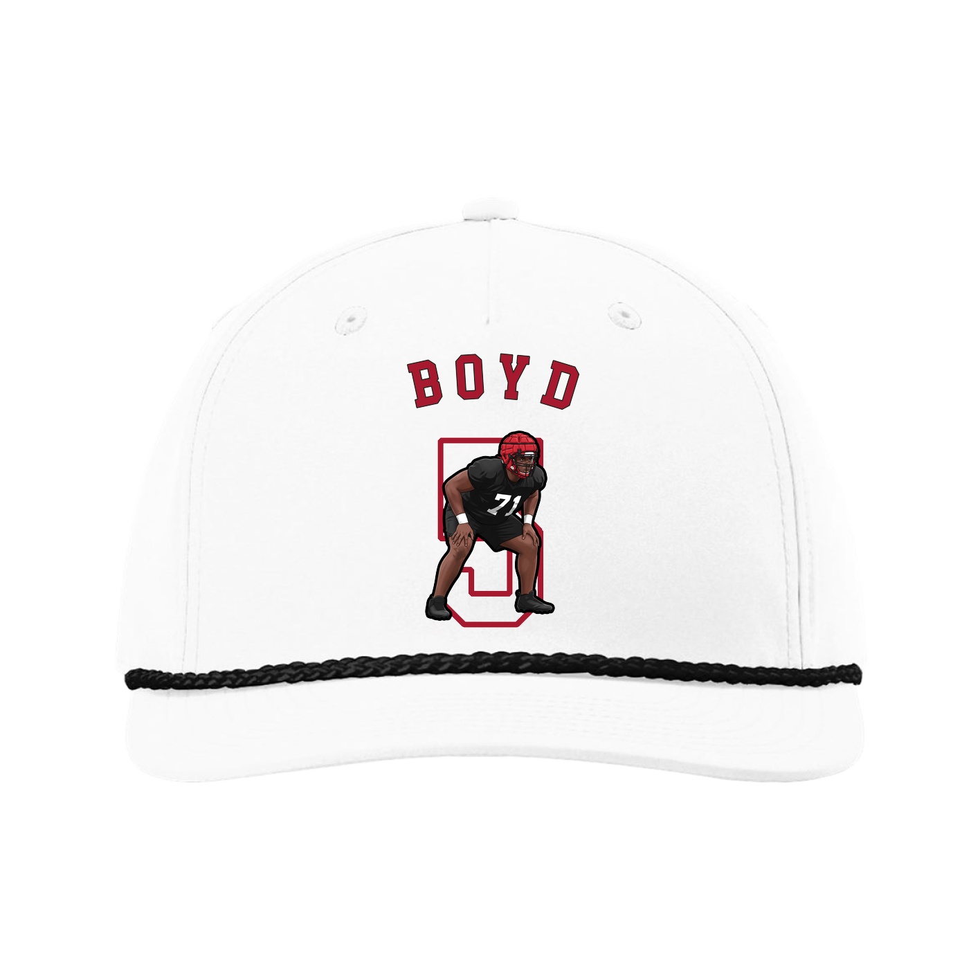 Five-Panel Classic Rope Cap — Shirsey Arch in White