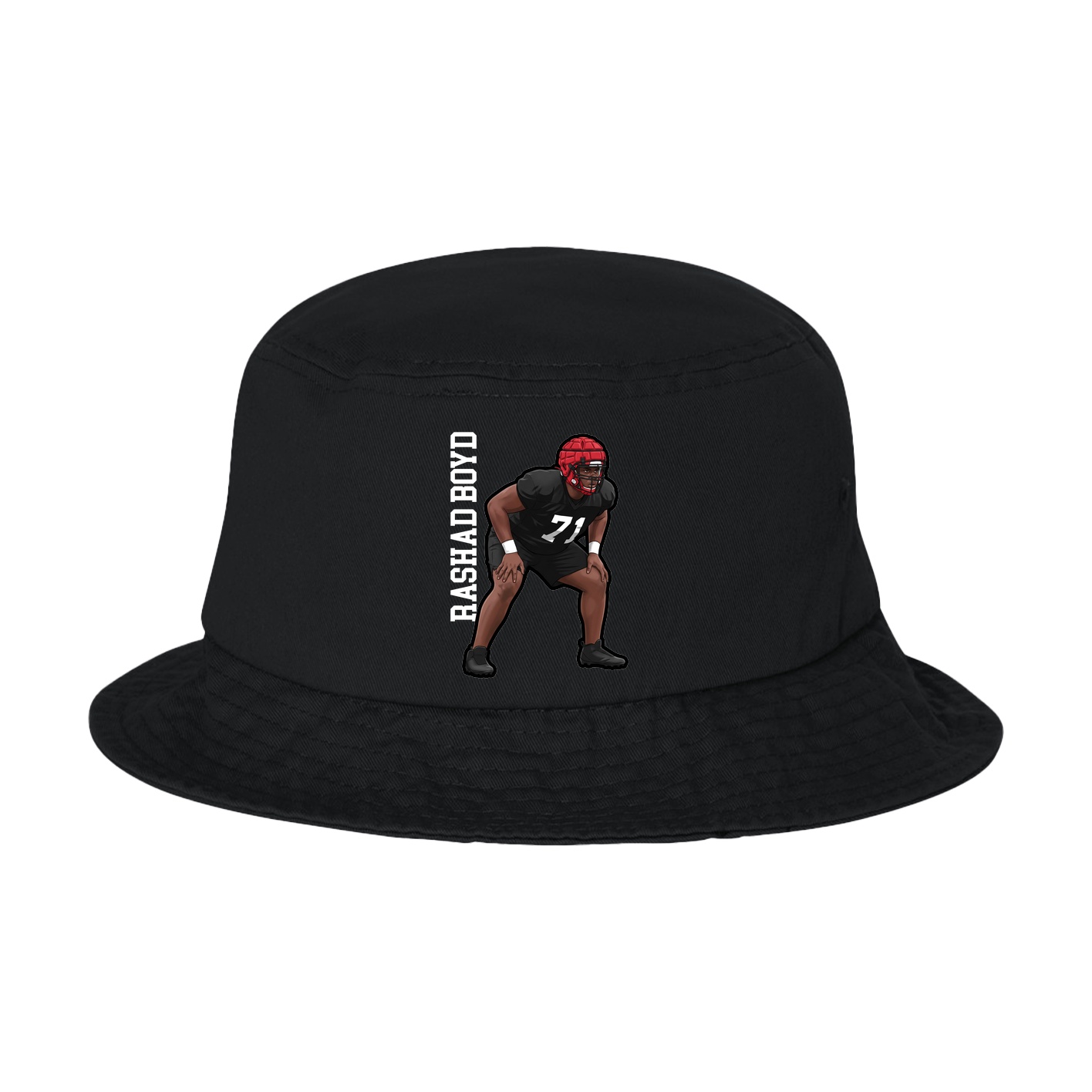 Bucket Cap — Name Vertical in Black