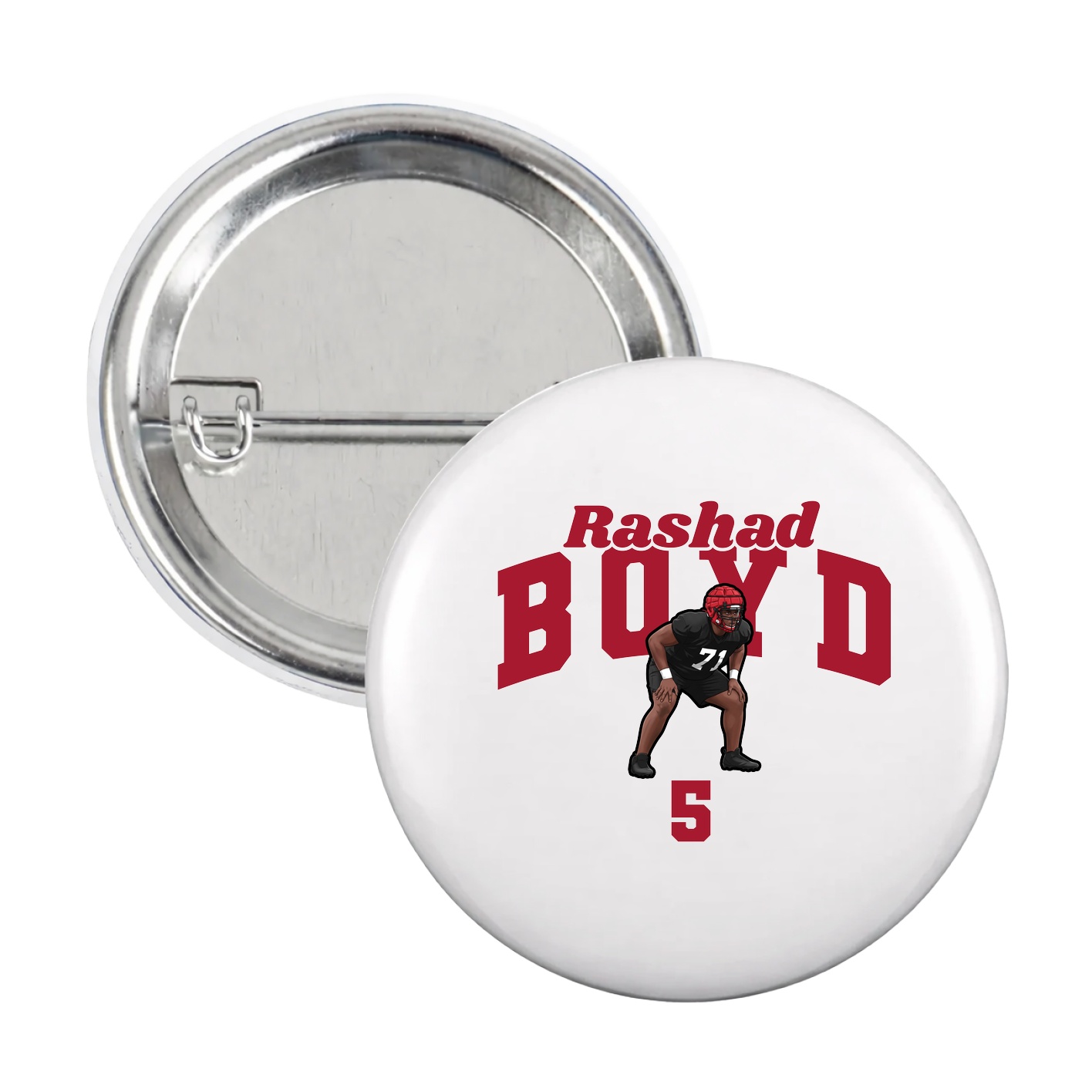 Game Day Button — Signature Arch in White