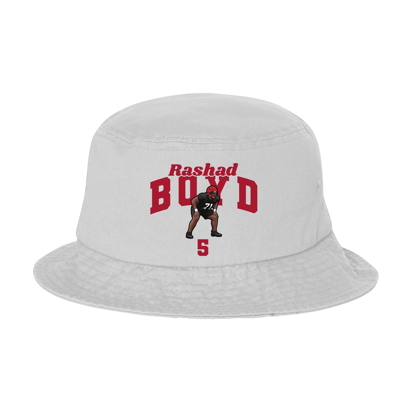 Bucket Cap — Signature Arch in White