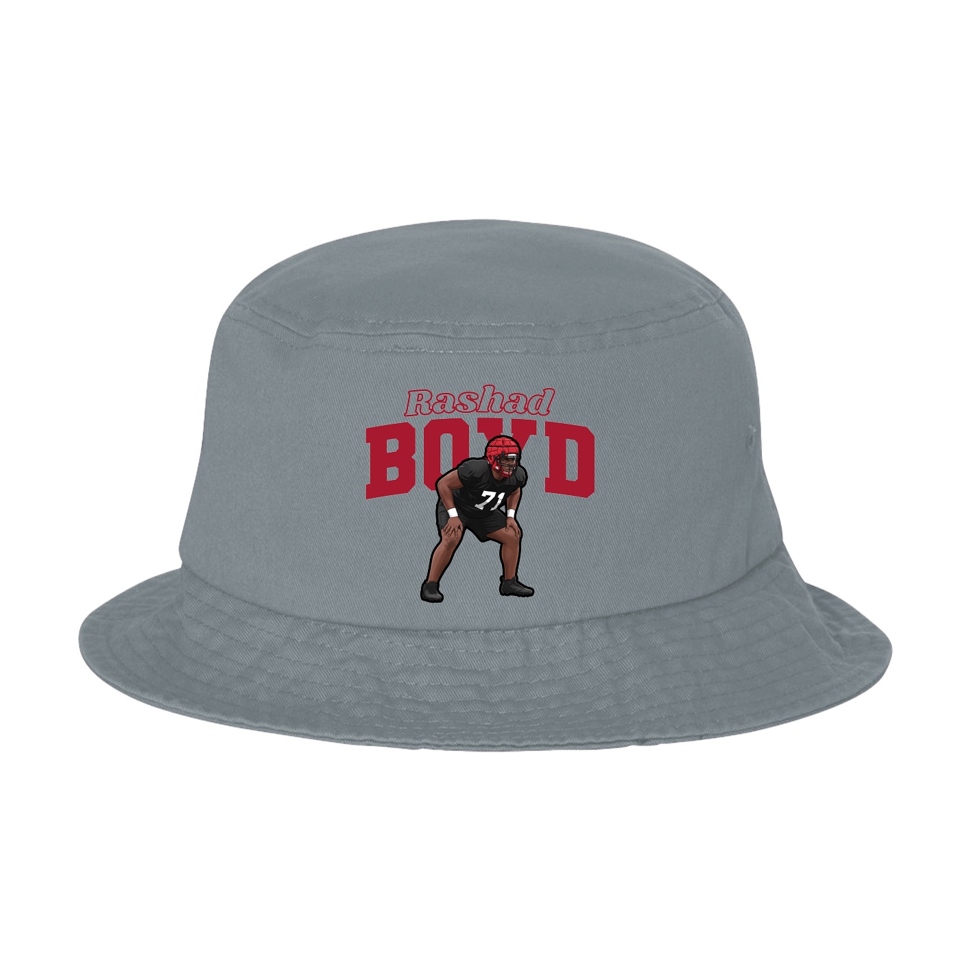 Bucket Cap — Name Arch in Grey
