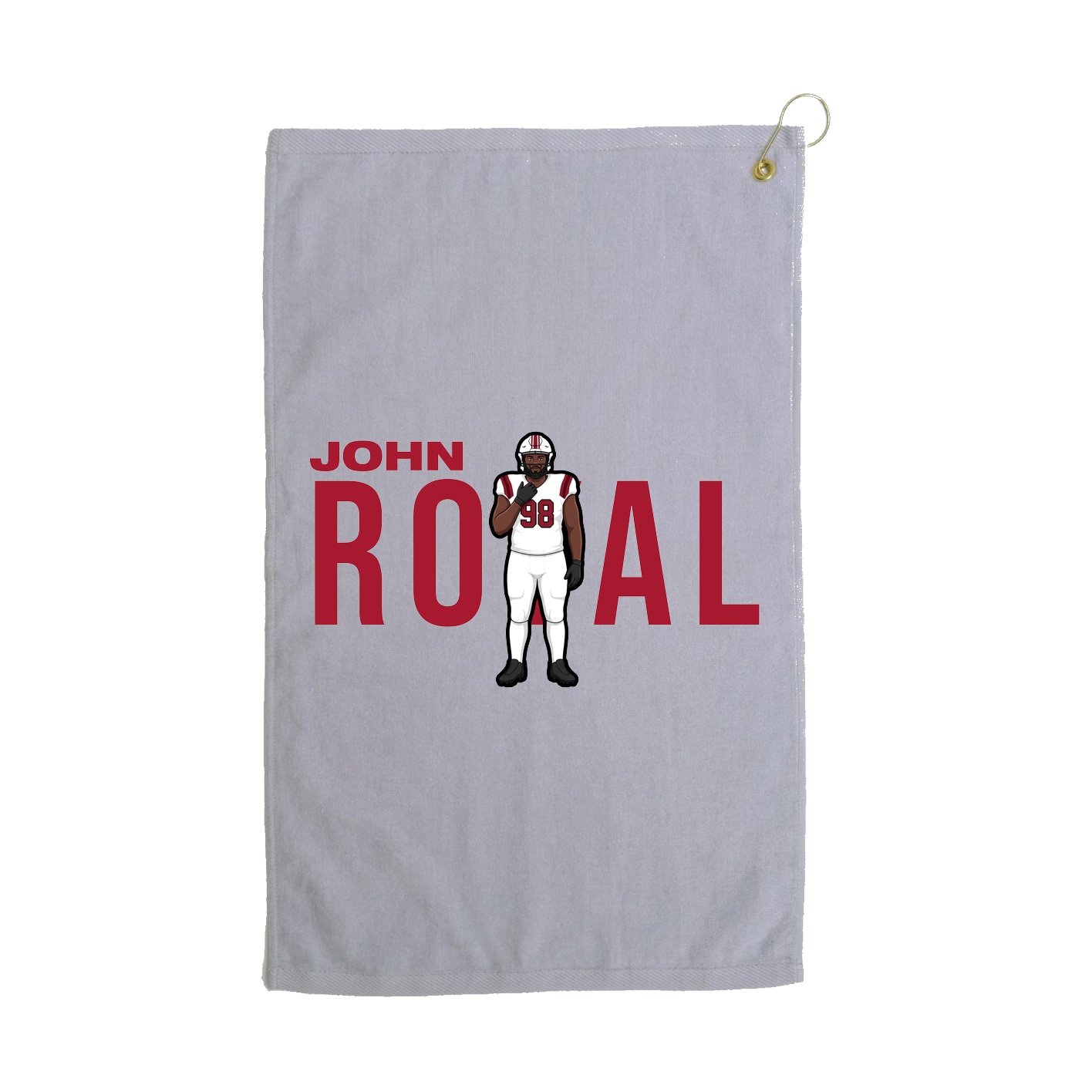 Golf Towel — Player Name in Grey