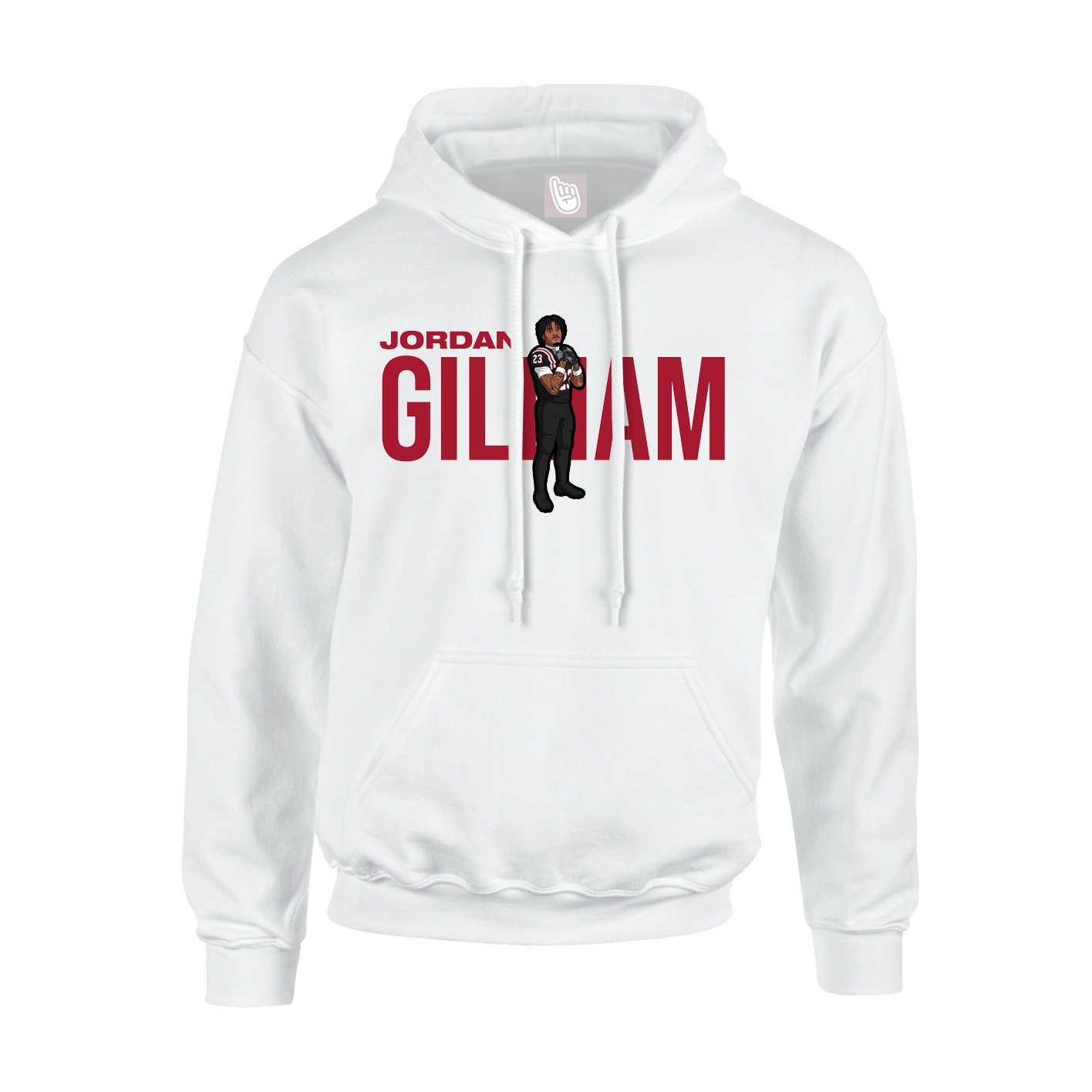 Youth Hoodie — Player Name in White