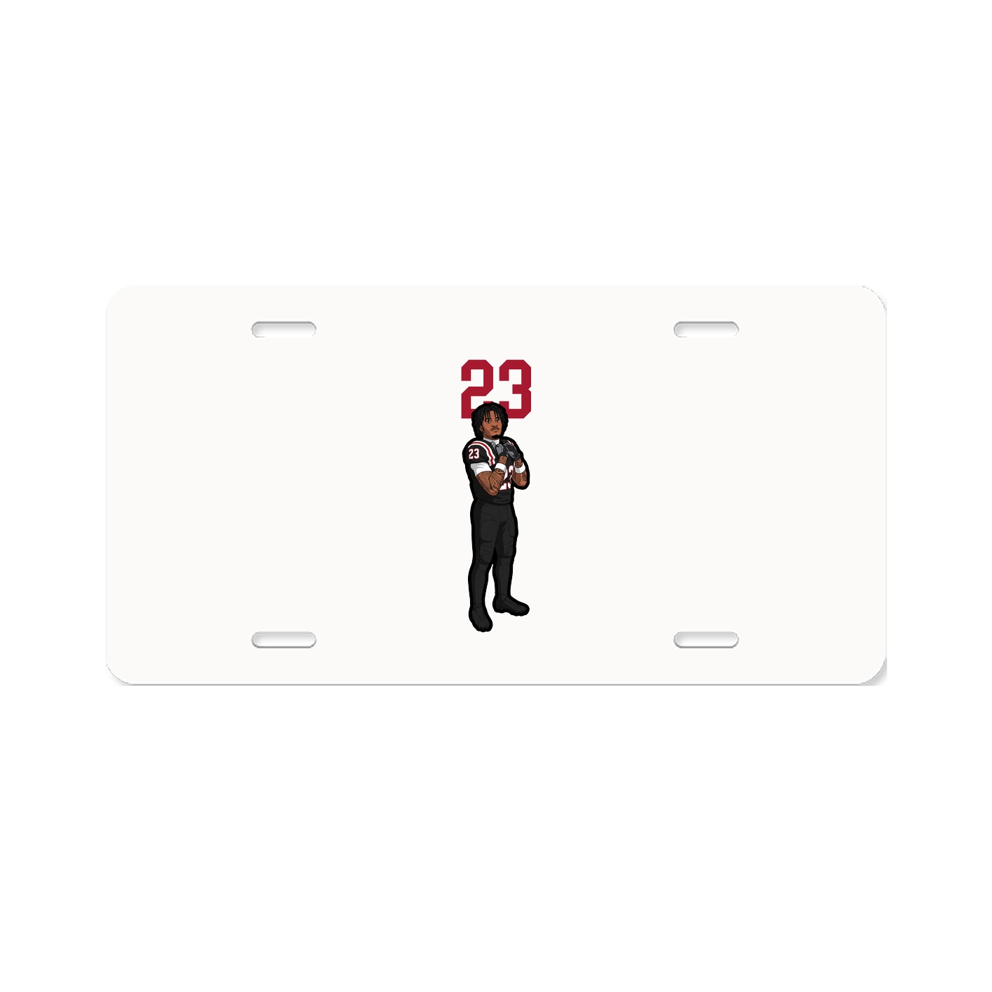 License Plate — Number Top in Classic