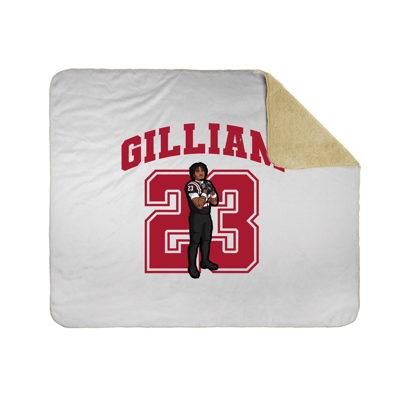 Throw Blanket — Number in White