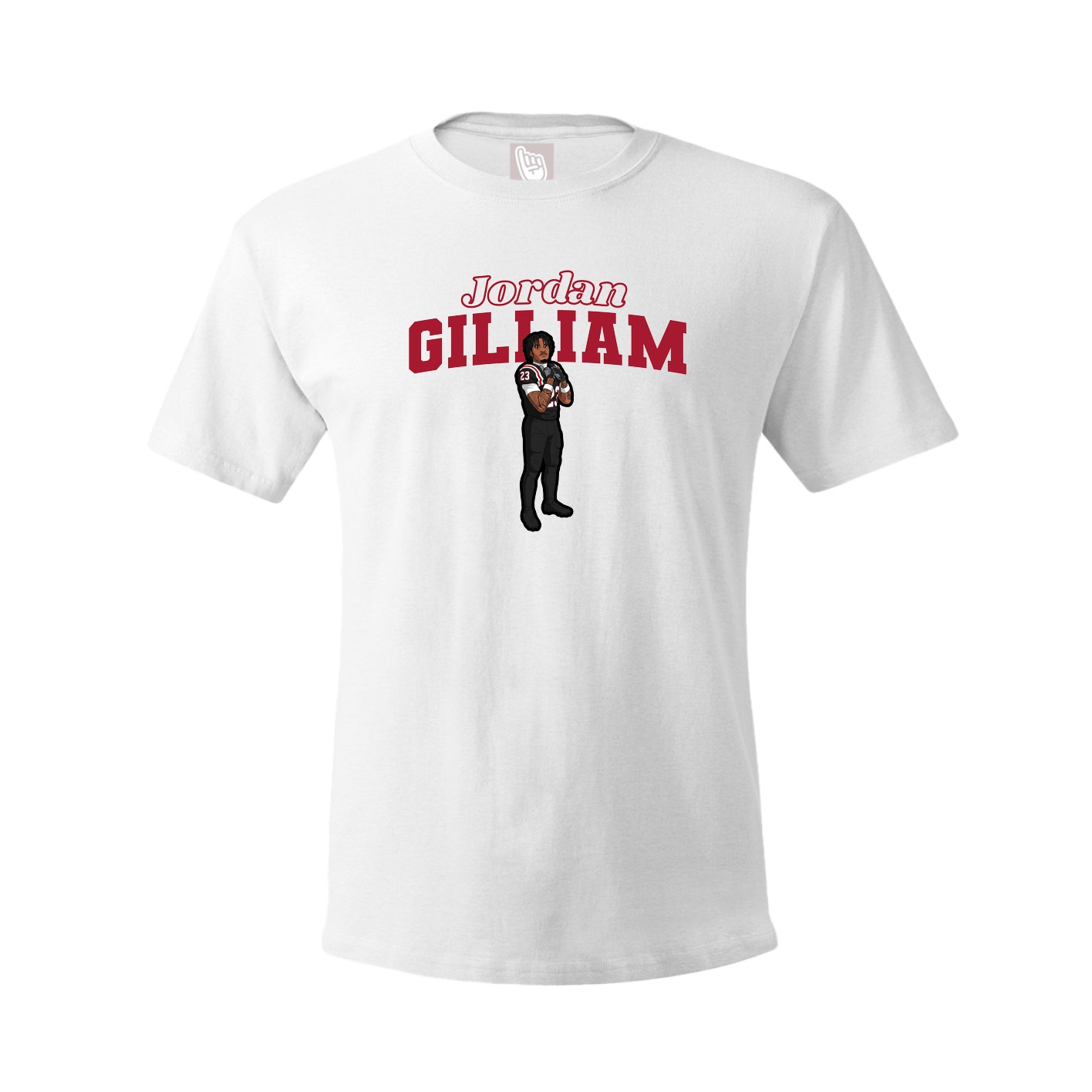 Youth Tee — Name Arch in White