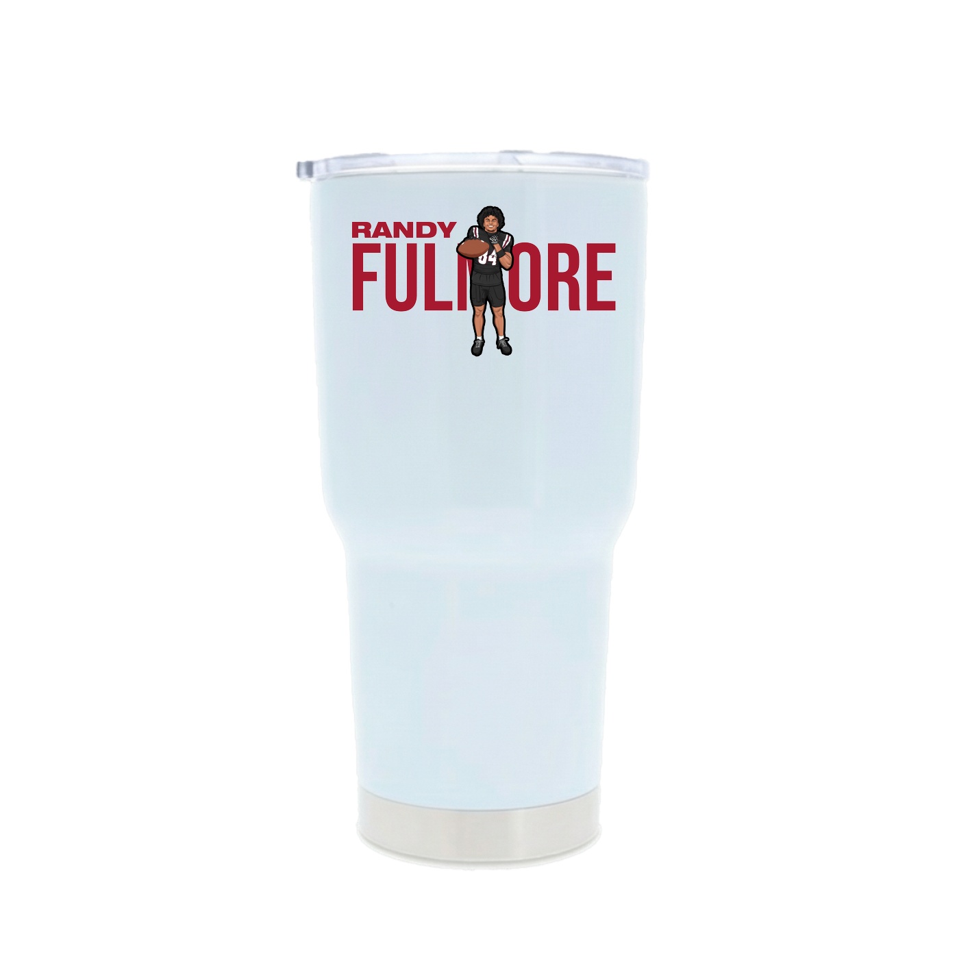 30oz Stainless Steel Tumbler — Player Name in White