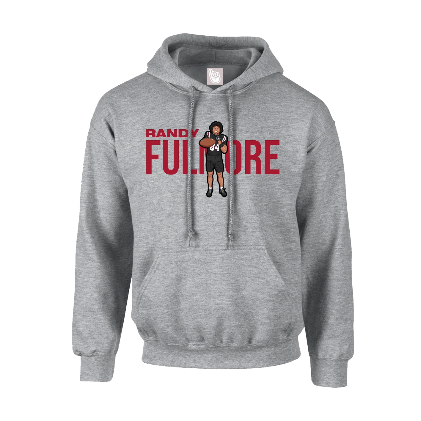 Hoodie — Player Name in Grey