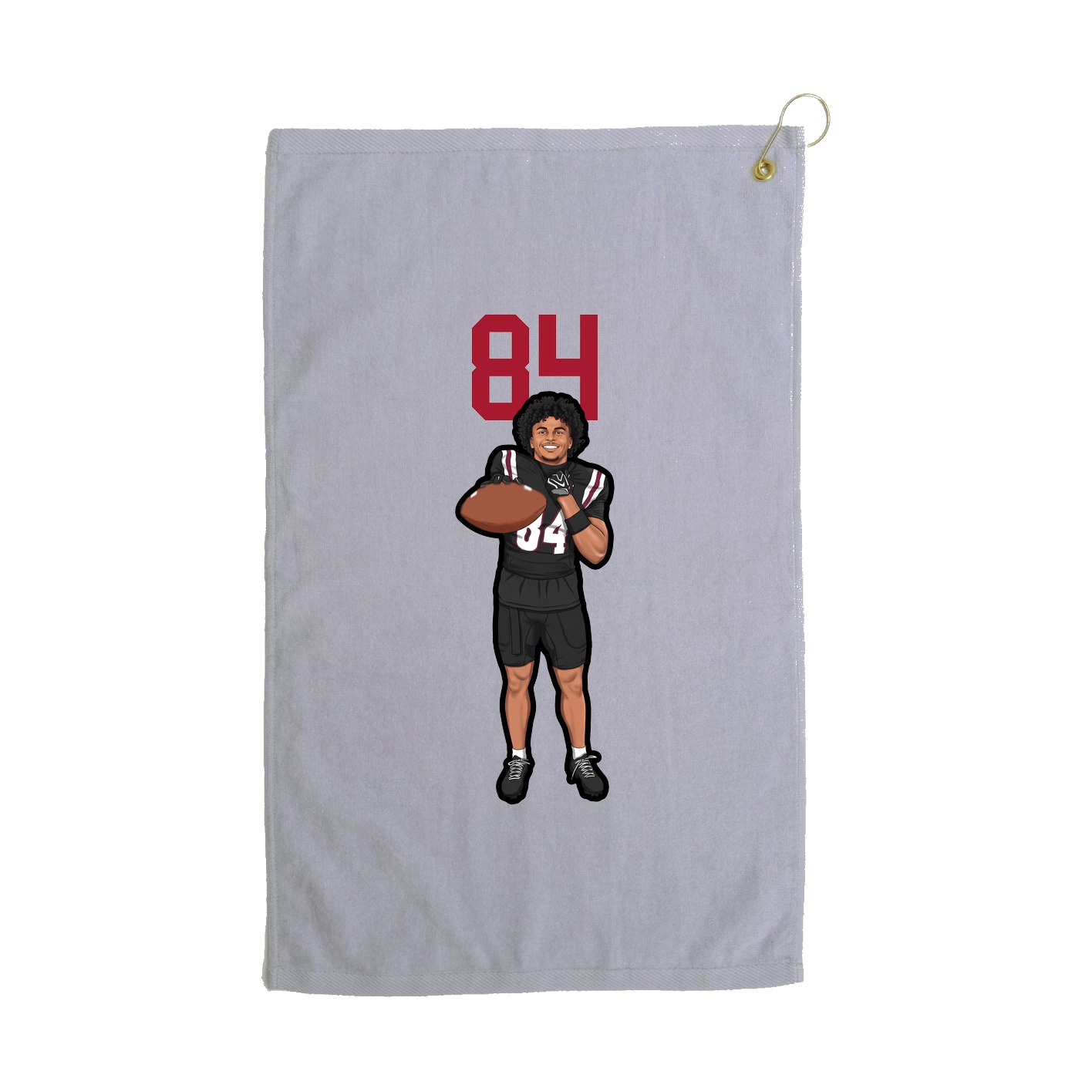 Golf Towel — Number Top in Grey