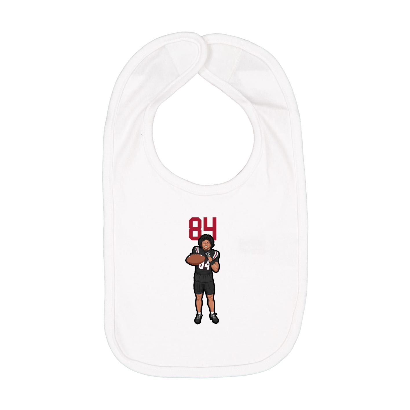 Infant Bib — Number Top in White