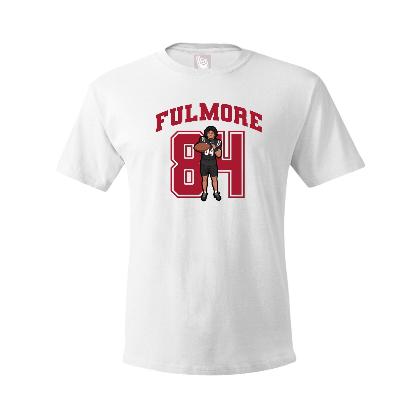 Youth Tee — Number in White