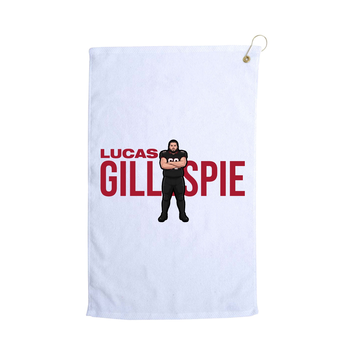 Golf Towel — Player Name in White
