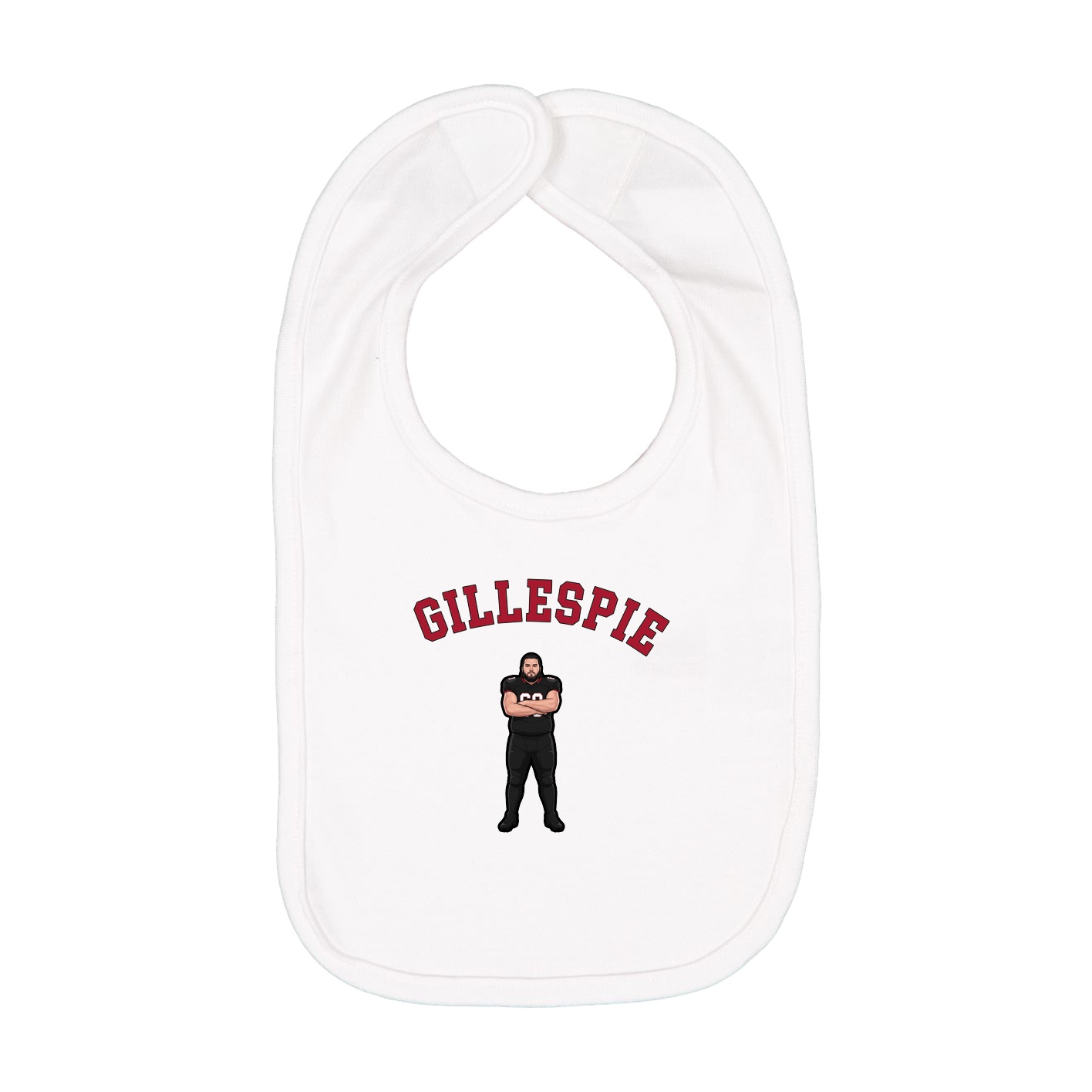 Infant Bib — Shirsey Arch in White