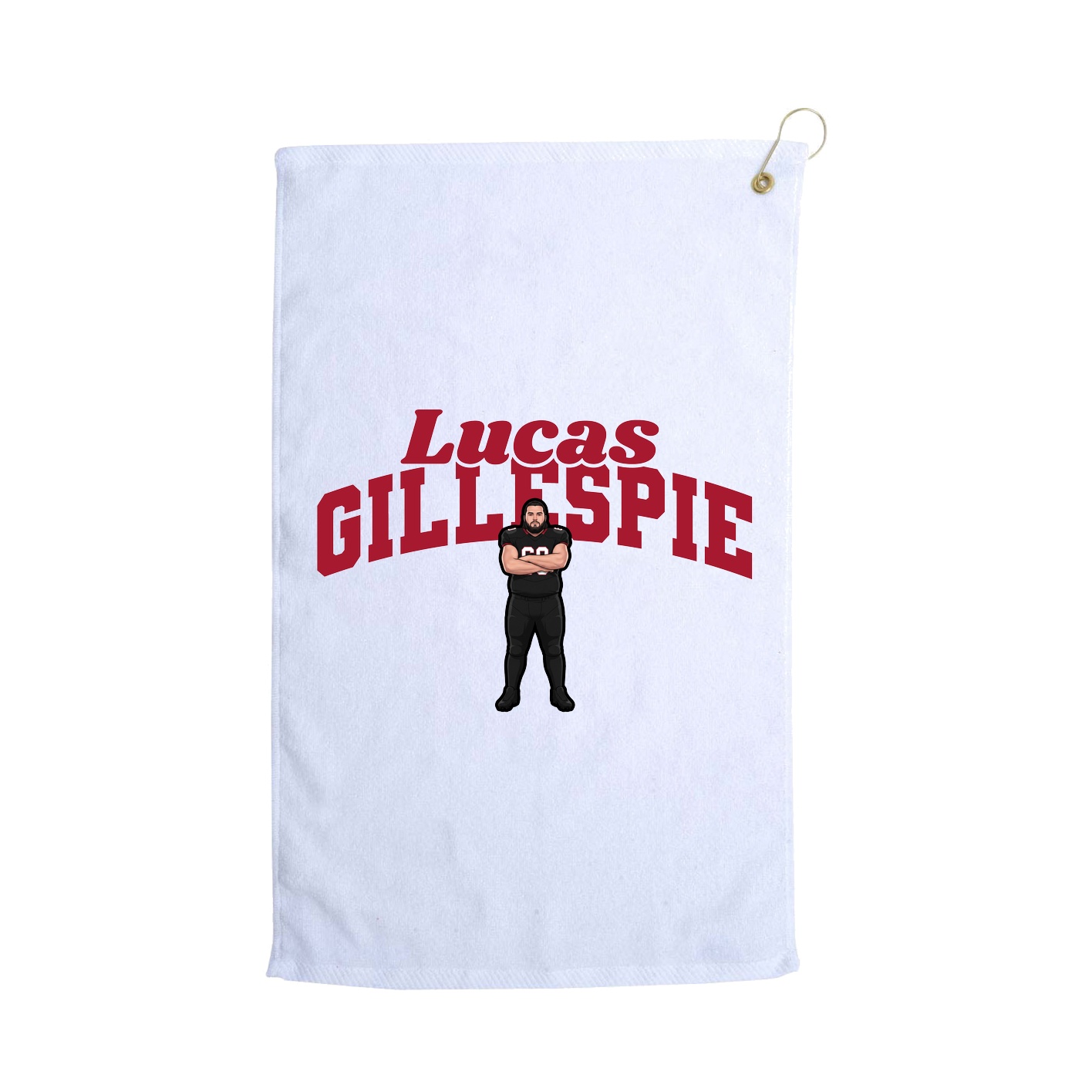 Golf Towel — Signature Arch in White