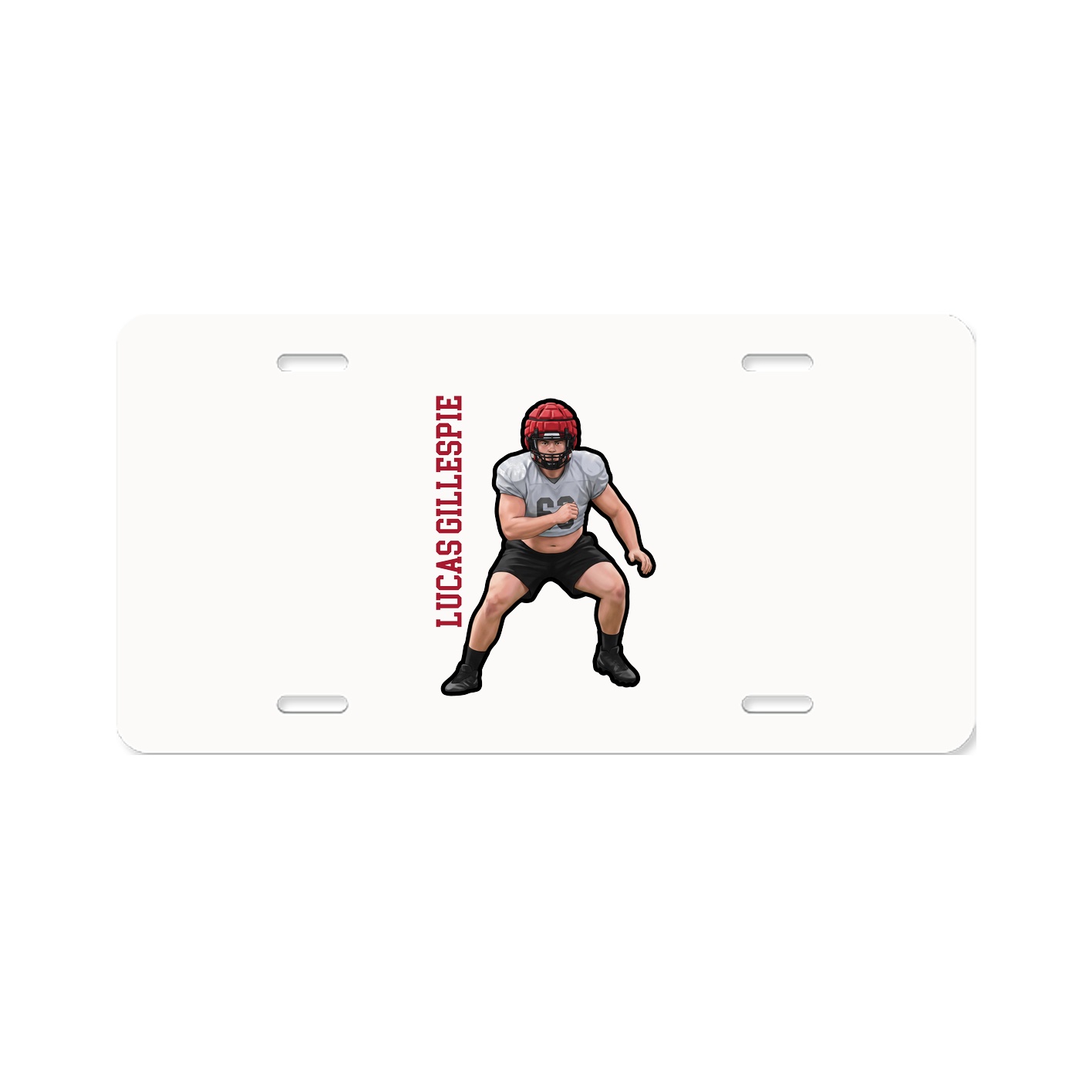 License Plate — Name Vertical in Classic
