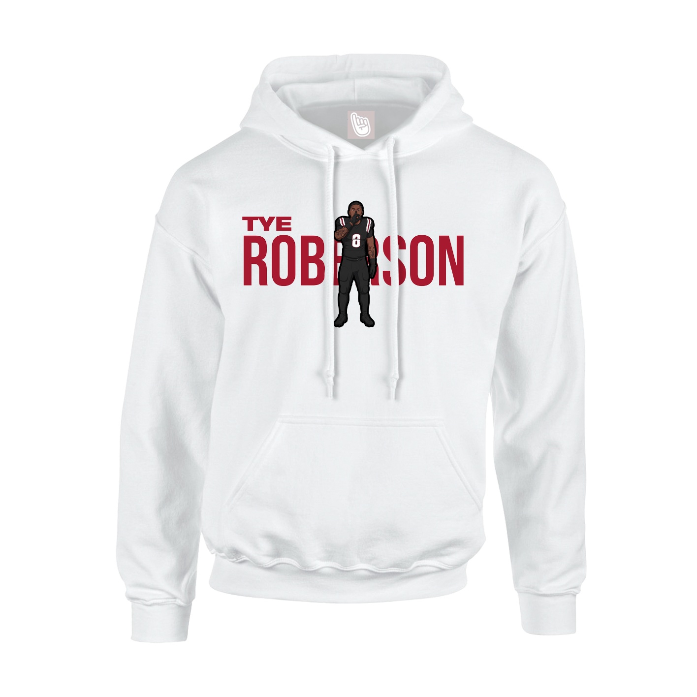 Youth Hoodie — Player Name in White