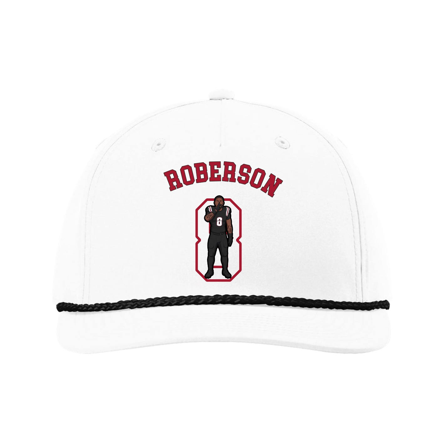 Five-Panel Classic Rope Cap — Shirsey Arch in White
