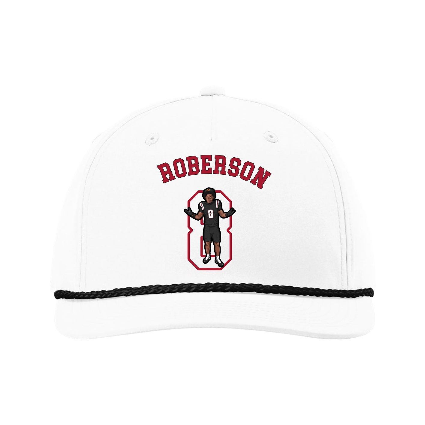 Five-Panel Classic Rope Cap — Shirsey Arch in White