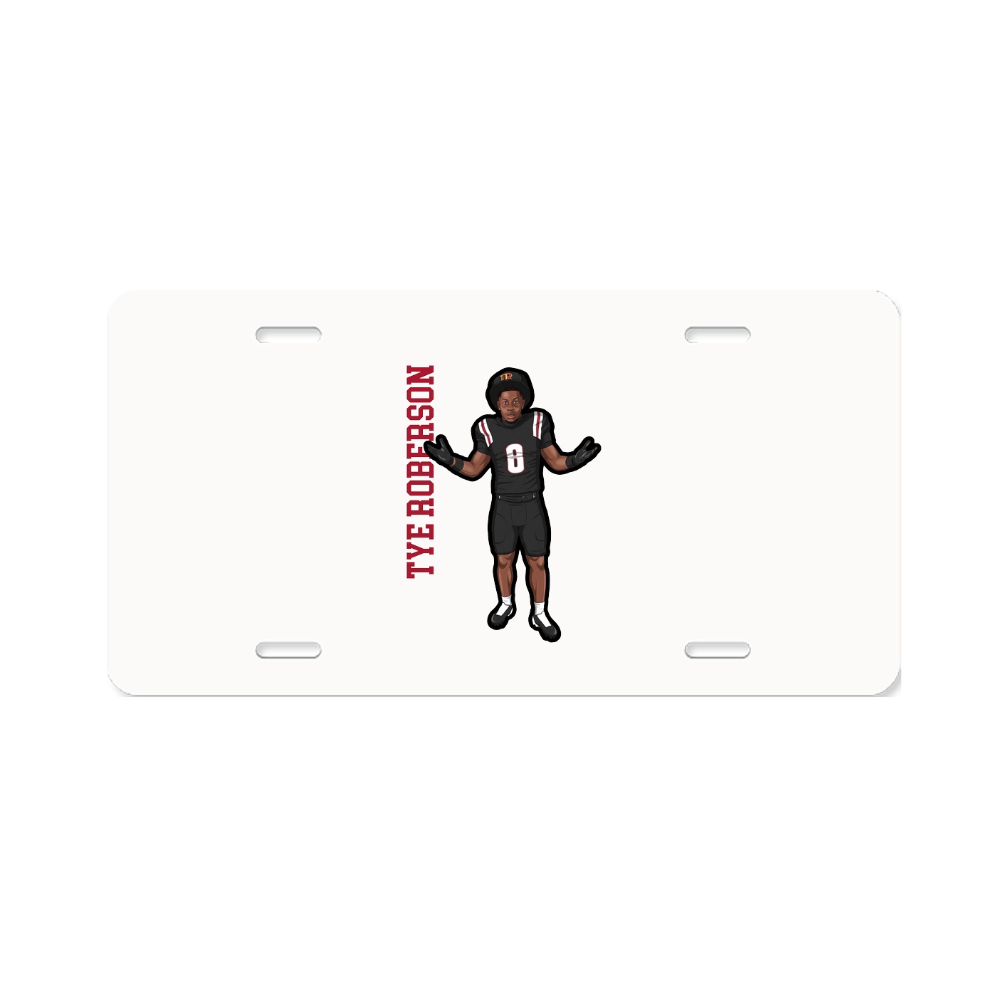 License Plate — Name Vertical in Classic