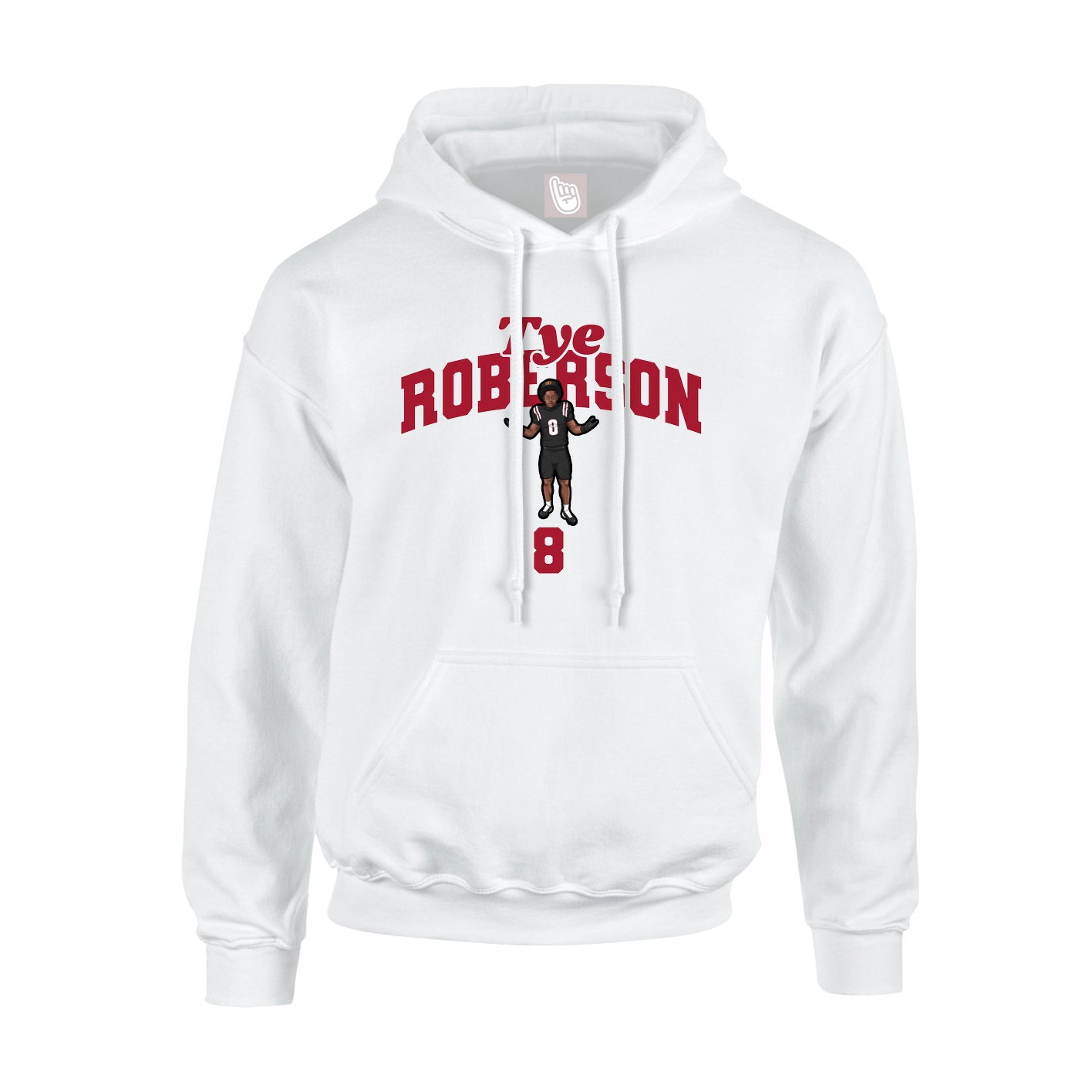 Youth Hoodie — Signature Arch in White