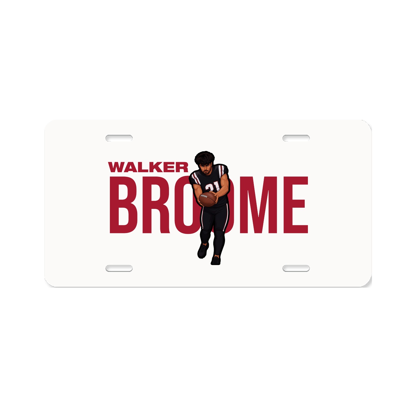 License Plate — Player Name in Classic