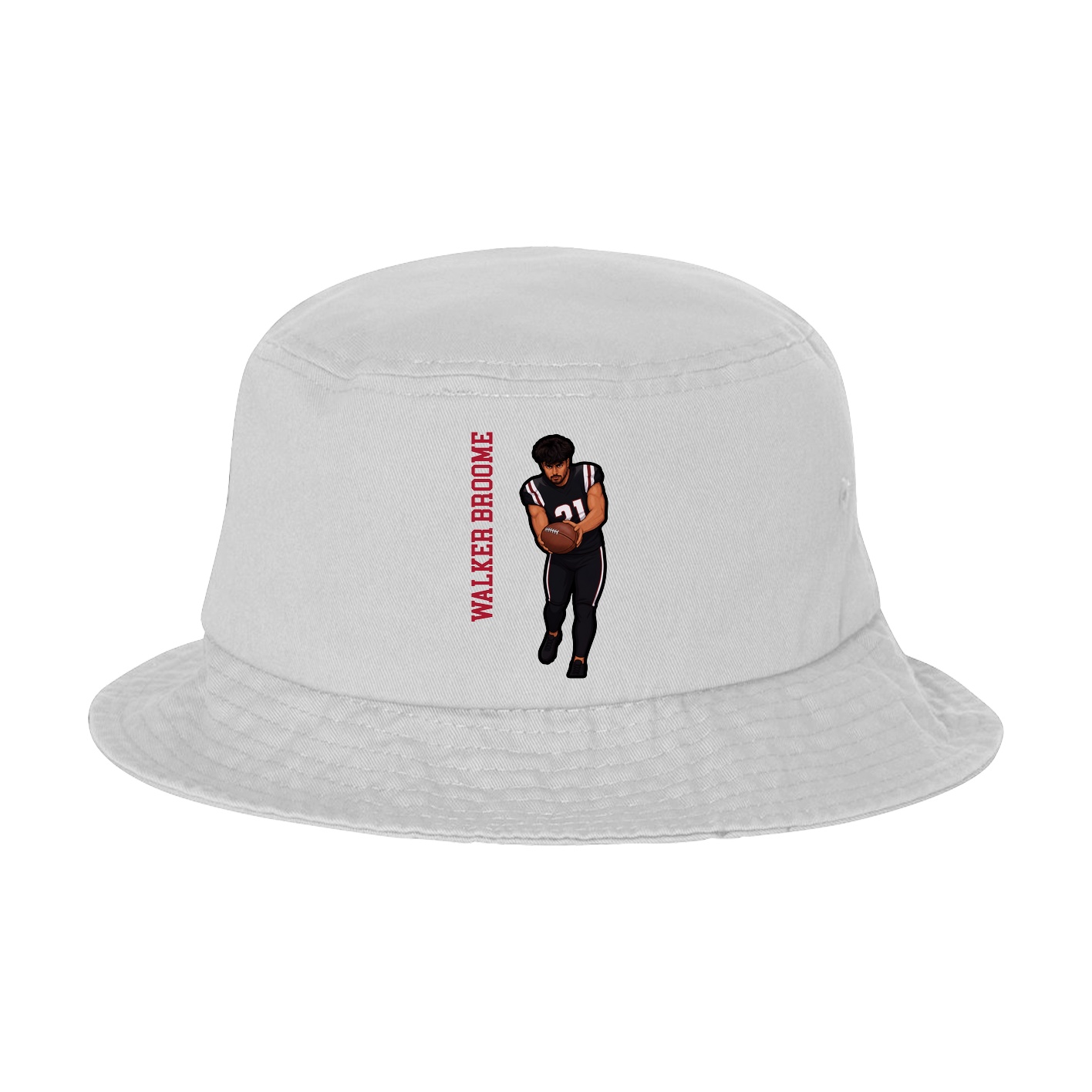 Bucket Cap — Name Vertical in White