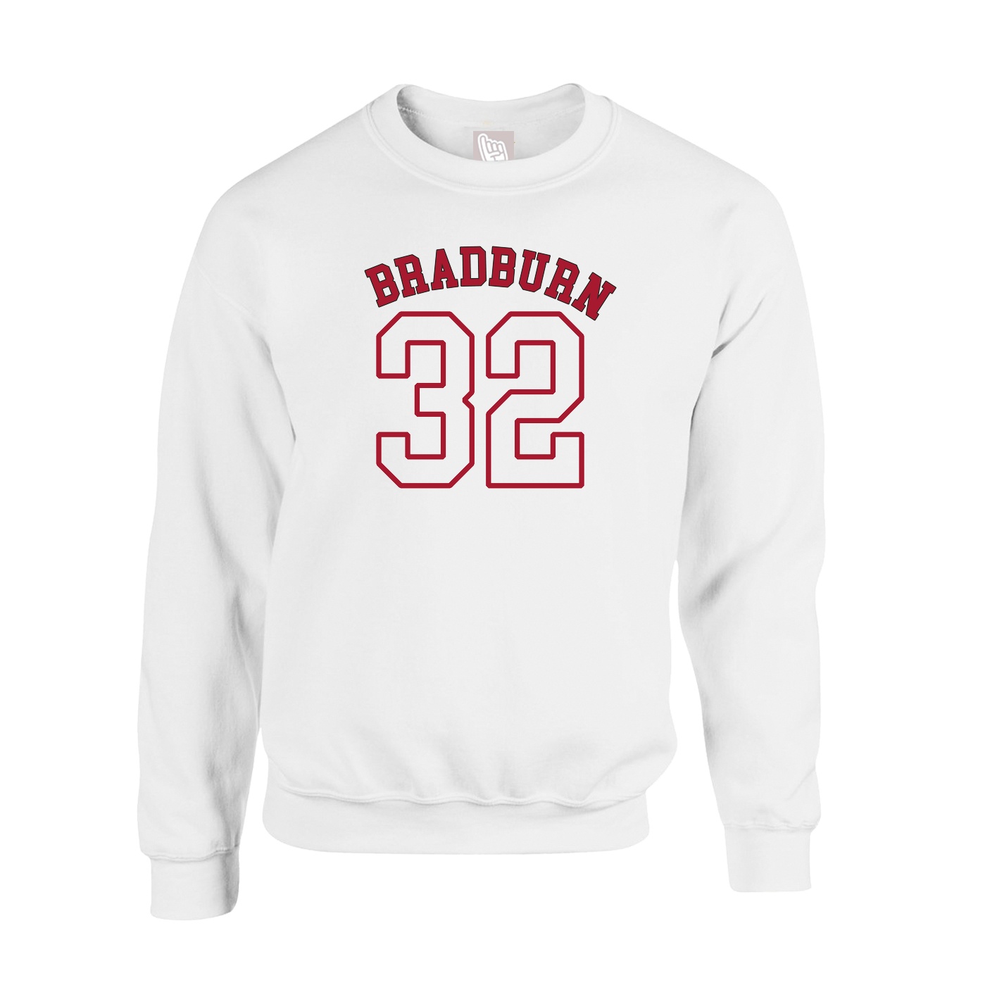 Fleece Crew — Shirsey Arch in White