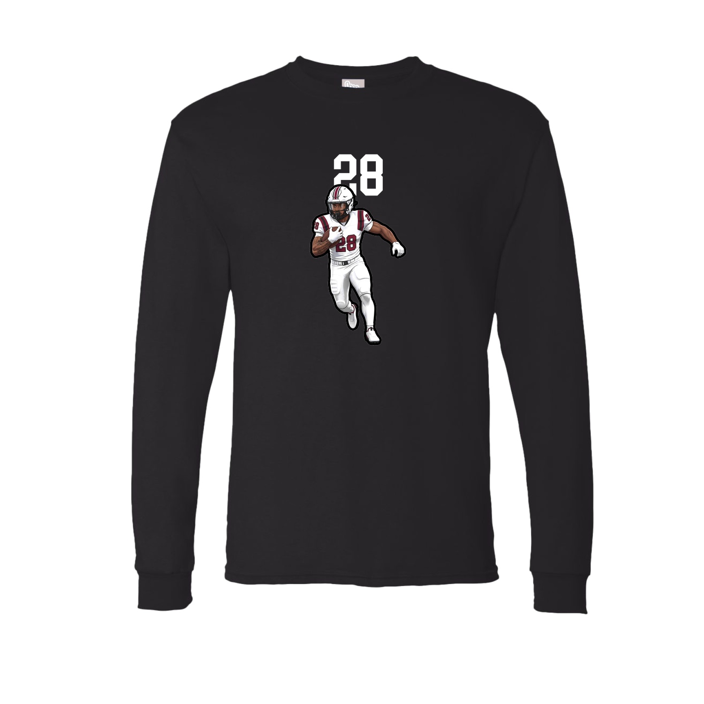 Long Sleeve Tee — Number Top in Black